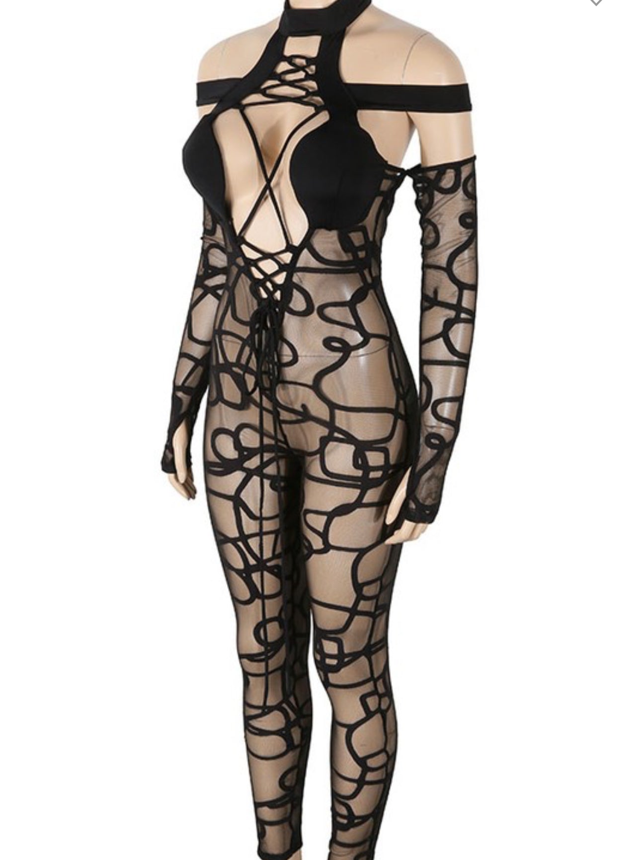 Mesh jumpsuit