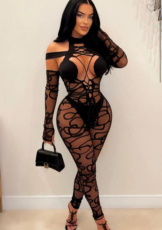 Mesh jumpsuit