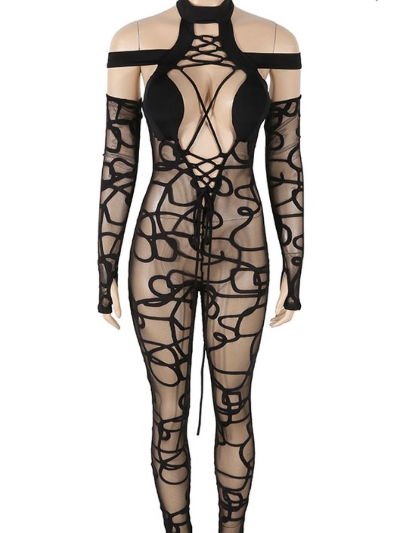 Mesh jumpsuit