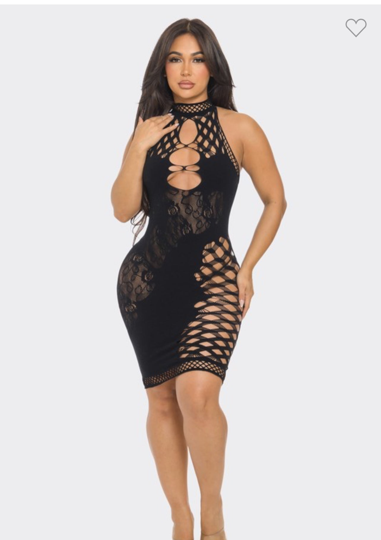 Cutout lace mini dress