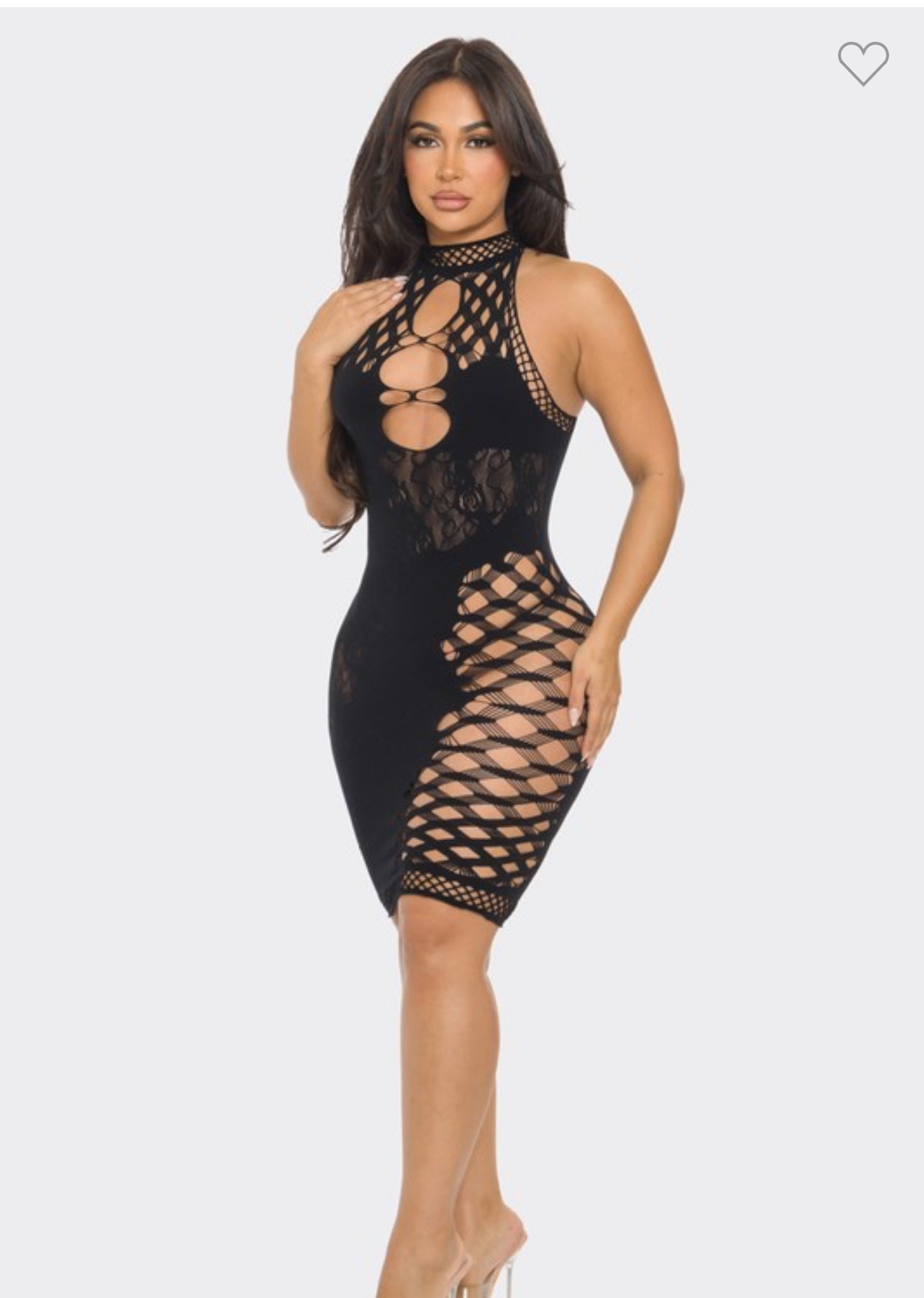 Cutout lace mini dress